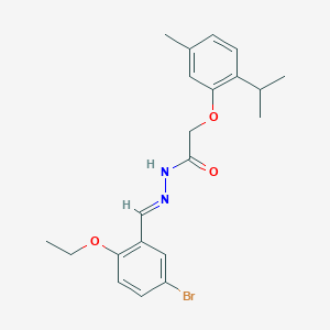 N'-[(E)-(5-bromo-2-ethoxyphenyl)methylidene]-2-[5-methyl-2-(propan-2-yl)phenoxy]acetohydrazide