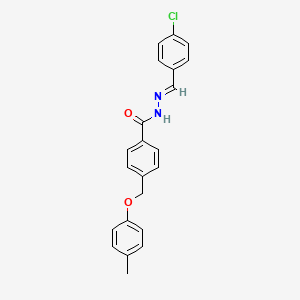 molecular formula C22H19ClN2O2 B15014048 N'-[(E)-(4-chlorophenyl)methylidene]-4-[(4-methylphenoxy)methyl]benzohydrazide 