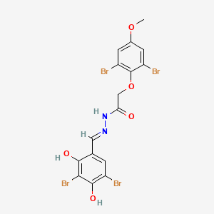 N'-[(E)-(3,5-dibromo-2,4-dihydroxyphenyl)methylidene]-2-(2,6-dibromo-4-methoxyphenoxy)acetohydrazide