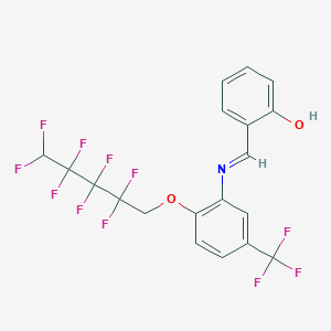 2-[(E)-({2-[(2,2,3,3,4,4,5,5-octafluoropentyl)oxy]-5-(trifluoromethyl)phenyl}imino)methyl]phenol