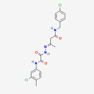 (3E)-N-(4-chlorobenzyl)-3-(2-{[(3-chloro-4-methylphenyl)amino](oxo)acetyl}hydrazinylidene)butanamide