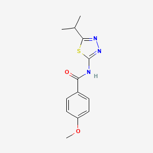 4-methoxy-N-[5-(propan-2-yl)-1,3,4-thiadiazol-2-yl]benzamide