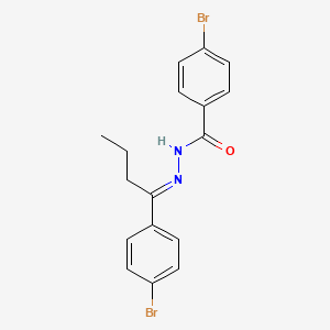 molecular formula C17H16Br2N2O B15014119 4-bromo-N'-[(1E)-1-(4-bromophenyl)butylidene]benzohydrazide 