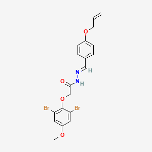 2-(2,6-Dibromo-4-methoxyphenoxy)-N'-[(E)-[4-(prop-2-EN-1-yloxy)phenyl]methylidene]acetohydrazide