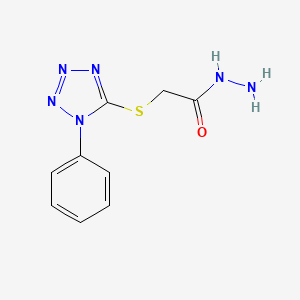 molecular formula C9H10N6OS B15014138 2-[(1-phenyl-1H-tetrazol-5-yl)sulfanyl]acetohydrazide 