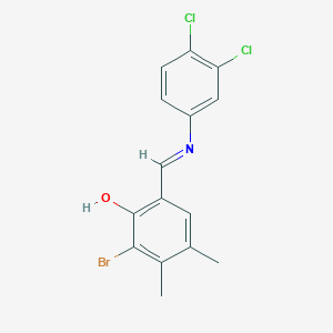 2-Bromo-6-[(E)-[(3,4-dichlorophenyl)imino]methyl]-3,4-dimethylphenol