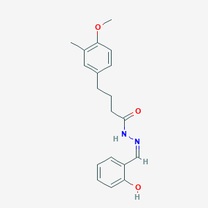 molecular formula C19H22N2O3 B15014194 N'-[(Z)-(2-hydroxyphenyl)methylidene]-4-(4-methoxy-3-methylphenyl)butanehydrazide 