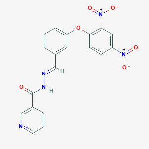 N'-[(E)-[3-(2,4-Dinitrophenoxy)phenyl]methylidene]pyridine-3-carbohydrazide