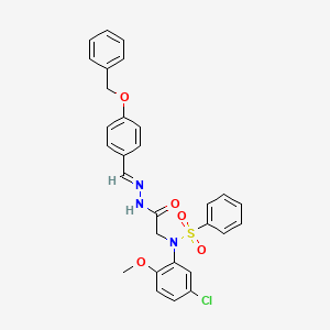 N-({N'-[(E)-[4-(Benzyloxy)phenyl]methylidene]hydrazinecarbonyl}methyl)-N-(5-chloro-2-methoxyphenyl)benzenesulfonamide