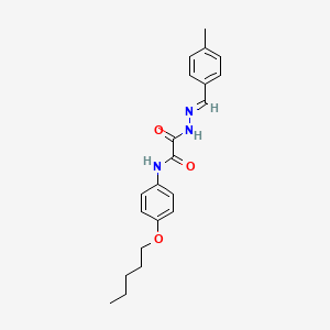 2-Oxoacetamide, 2-[N'-(4-methylbenzylidene)hydrazino]-N-(4-pentyloxyphenyl)-