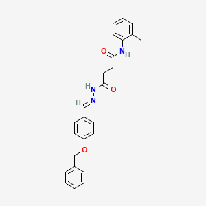 4-{(2E)-2-[4-(benzyloxy)benzylidene]hydrazinyl}-N-(2-methylphenyl)-4-oxobutanamide