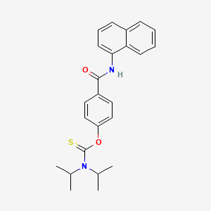 molecular formula C24H26N2O2S B15014262 O-[4-(naphthalen-1-ylcarbamoyl)phenyl] dipropan-2-ylcarbamothioate 