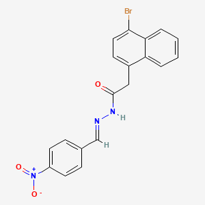 2-(4-bromonaphthalen-1-yl)-N'-[(E)-(4-nitrophenyl)methylidene]acetohydrazide