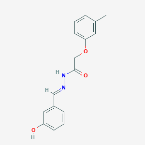 molecular formula C16H16N2O3 B15014281 N'-[(E)-(3-hydroxyphenyl)methylidene]-2-(3-methylphenoxy)acetohydrazide 