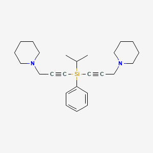 1,1'-{[Phenyl(propan-2-yl)silanediyl]diprop-1-yne-1,3-diyl}dipiperidine