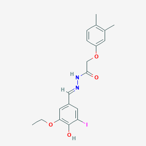 2-(3,4-dimethylphenoxy)-N'-[(E)-(3-ethoxy-4-hydroxy-5-iodophenyl)methylidene]acetohydrazide