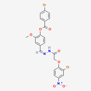 4-[(Z)-{2-[(2-bromo-4-nitrophenoxy)acetyl]hydrazinylidene}methyl]-2-methoxyphenyl 4-bromobenzoate