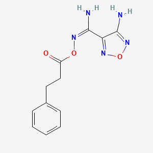 4-amino-N'-[(3-phenylpropanoyl)oxy]-1,2,5-oxadiazole-3-carboximidamide