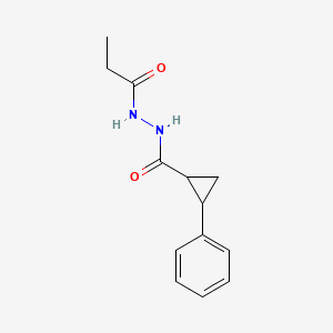 2-phenyl-N'-propanoylcyclopropane-1-carbohydrazide