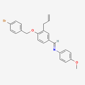 N-[(E)-{4-[(4-bromobenzyl)oxy]-3-(prop-2-en-1-yl)phenyl}methylidene]-4-methoxyaniline