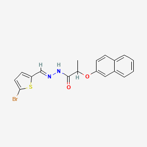 N'-[(E)-(5-bromothiophen-2-yl)methylidene]-2-(naphthalen-2-yloxy)propanehydrazide