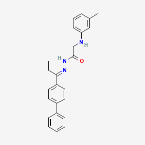 molecular formula C24H25N3O B15014518 N'-[(1E)-1-(biphenyl-4-yl)propylidene]-2-[(3-methylphenyl)amino]acetohydrazide (non-preferred name) 