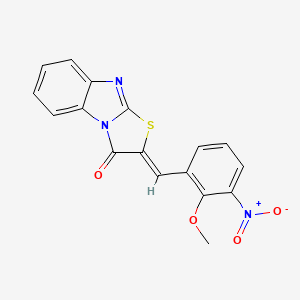 molecular formula C17H11N3O4S B15014535 (2Z)-2-(2-methoxy-3-nitrobenzylidene)[1,3]thiazolo[3,2-a]benzimidazol-3(2H)-one 