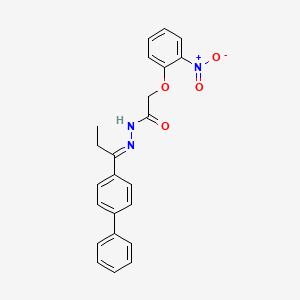 molecular formula C23H21N3O4 B15014567 N'-[(1E)-1-(biphenyl-4-yl)propylidene]-2-(2-nitrophenoxy)acetohydrazide 