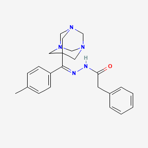 N'-[(Z)-(4-Methylphenyl)(1,3,5-triazatricyclo[3.3.1.1~3,7~]dec-7-YL)methylene]-2-phenylacetohydrazide