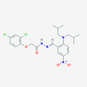 N'-[(E)-{2-[bis(2-methylpropyl)amino]-5-nitrophenyl}methylidene]-2-(2,4-dichlorophenoxy)acetohydrazide