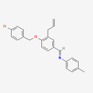 N-[(E)-{4-[(4-bromobenzyl)oxy]-3-(prop-2-en-1-yl)phenyl}methylidene]-4-methylaniline