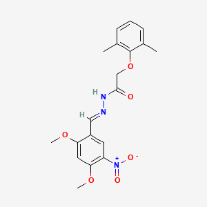 N'-[(E)-(2,4-dimethoxy-5-nitrophenyl)methylidene]-2-(2,6-dimethylphenoxy)acetohydrazide