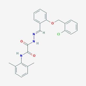 2-[(2E)-2-{2-[(2-chlorobenzyl)oxy]benzylidene}hydrazinyl]-N-(2,6-dimethylphenyl)-2-oxoacetamide