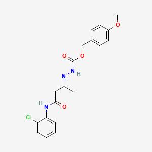 4-methoxybenzyl (2E)-2-{4-[(2-chlorophenyl)amino]-4-oxobutan-2-ylidene}hydrazinecarboxylate