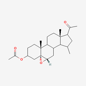 (4aR,5aS,9aS,11bR)-9-acetyl-7,9a,11b-trimethylhexadecahydrocyclopenta[1,2]phenanthro[8a,9-b]oxiren-3-yl acetate