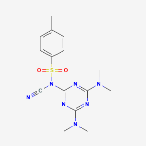 N-[4,6-Bis(dimethylamino)-1,3,5-triazin-2-yl]-N-cyano-4-methylbenzenesulfonamide