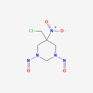 molecular formula C5H8ClN5O4 B15014839 Pyrimidine, 5-(chloromethyl)hexahydro-5-nitro-1,3-dinitroso- CAS No. 88820-11-5