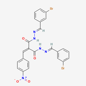 N'~1~,N'~3~-bis[(E)-(3-bromophenyl)methylidene]-2-(4-nitrobenzylidene)propanedihydrazide