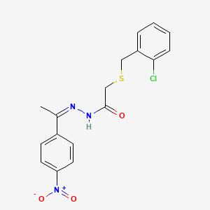 2-[(2-chlorobenzyl)sulfanyl]-N'-[(1Z)-1-(4-nitrophenyl)ethylidene]acetohydrazide