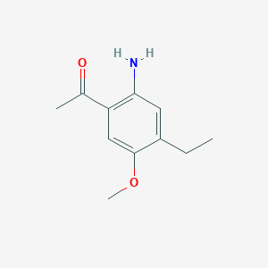 molecular formula C11H15NO2 B1501491 1-(2-Amino-4-ethyl-5-methoxyphenyl)ethanone CAS No. 947691-67-0