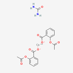 molecular formula C19H18CaN2O9 B1501493 Bis(o-acetylsalicylato)(urea-O)calcium CAS No. 93803-83-9