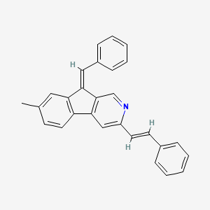 molecular formula C28H21N B15014930 (9Z)-9-benzylidene-7-methyl-3-[(E)-2-phenylethenyl]-9H-indeno[2,1-c]pyridine 