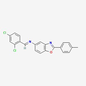 N-[(E)-(2,4-dichlorophenyl)methylidene]-2-(4-methylphenyl)-1,3-benzoxazol-5-amine