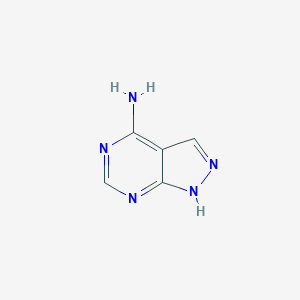 molecular formula C5H5N5 B015015 1H-吡唑并[3,4-d]嘧啶-4-胺 CAS No. 2380-63-4