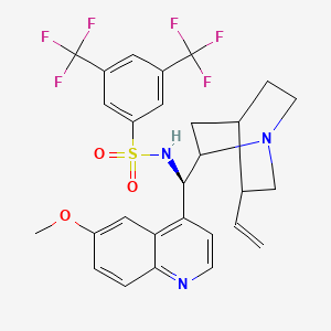molecular formula C28H27F6N3O3S B1501500 N-((1R)-(6-Methoxyquinolin-4-yl)(5-vinylquinuclidin-2-yl)methyl)-3,5-bis(trifluoromethyl)benzenesulfonamide 