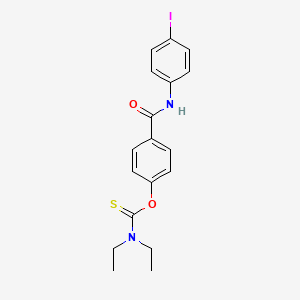 molecular formula C18H19IN2O2S B15015021 O-{4-[(4-iodophenyl)carbamoyl]phenyl} diethylcarbamothioate 