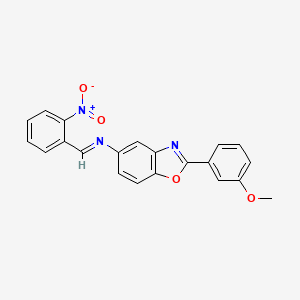 2-(3-methoxyphenyl)-N-[(E)-(2-nitrophenyl)methylidene]-1,3-benzoxazol-5-amine