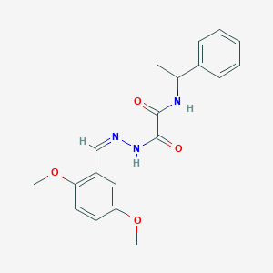 molecular formula C19H21N3O4 B15015036 2-[(2Z)-2-(2,5-dimethoxybenzylidene)hydrazinyl]-2-oxo-N-(1-phenylethyl)acetamide 