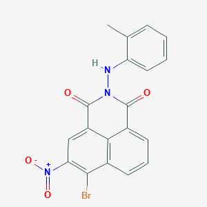 molecular formula C19H12BrN3O4 B15015047 6-bromo-5-nitro-2-(2-toluidino)-1H-benzo[de]isoquinoline-1,3(2H)-dione 