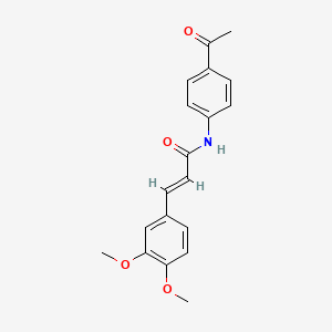 (2E)-N-(4-acetylphenyl)-3-(3,4-dimethoxyphenyl)prop-2-enamide